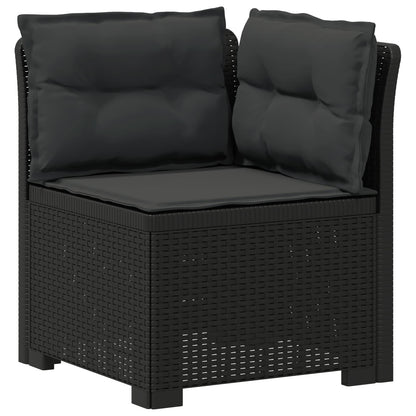 Divano da Giardino 5 Posti con Cuscini Stile Rattan PP | homemem39