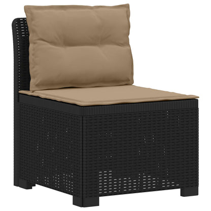Divano da Giardino 5 Posti con Cuscini Stile Rattan PP | homemem39
