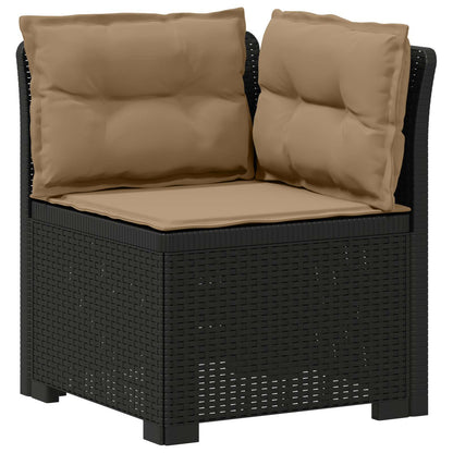 Divano da Giardino 5 Posti con Cuscini Stile Rattan PP | homemem39