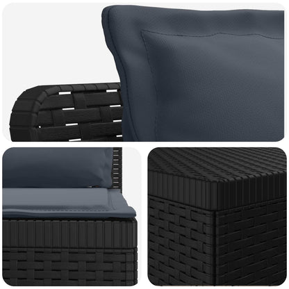Divano da Giardino 5 Posti con Cuscini Stile Rattan PP | homemem39