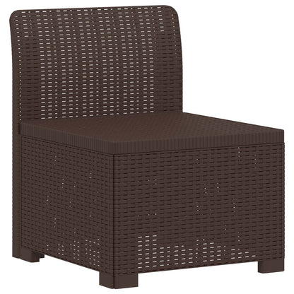 Divano da Giardino 6 Posti Aspetto Rattan PP Marrone | homemem39