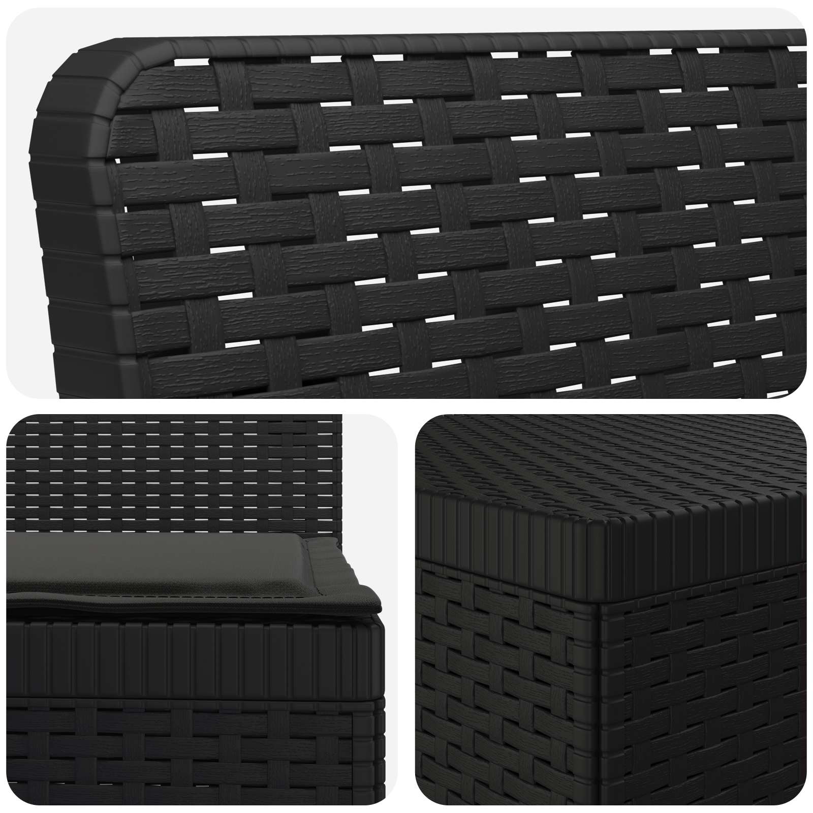 Divano da Giardino 6 Posti con Cuscini Aspetto Rattan PP | homemem39