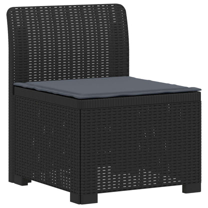 Divano da Giardino 6 Posti con Cuscini Aspetto Rattan PP | homemem39