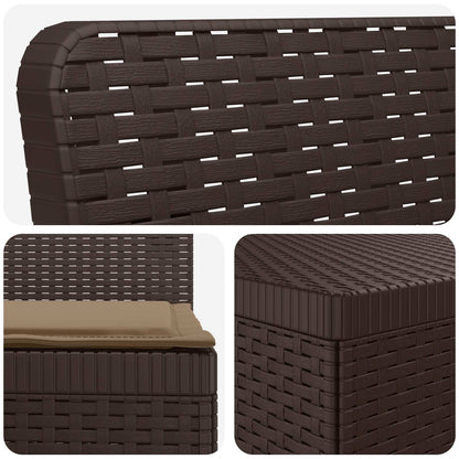 Divano da Giardino 6 Posti con Cuscini Aspetto Rattan PP | homemem39