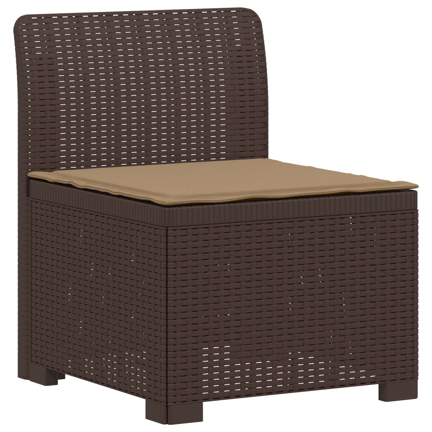 Divano da Giardino 6 Posti con Cuscini Aspetto Rattan PP | homemem39