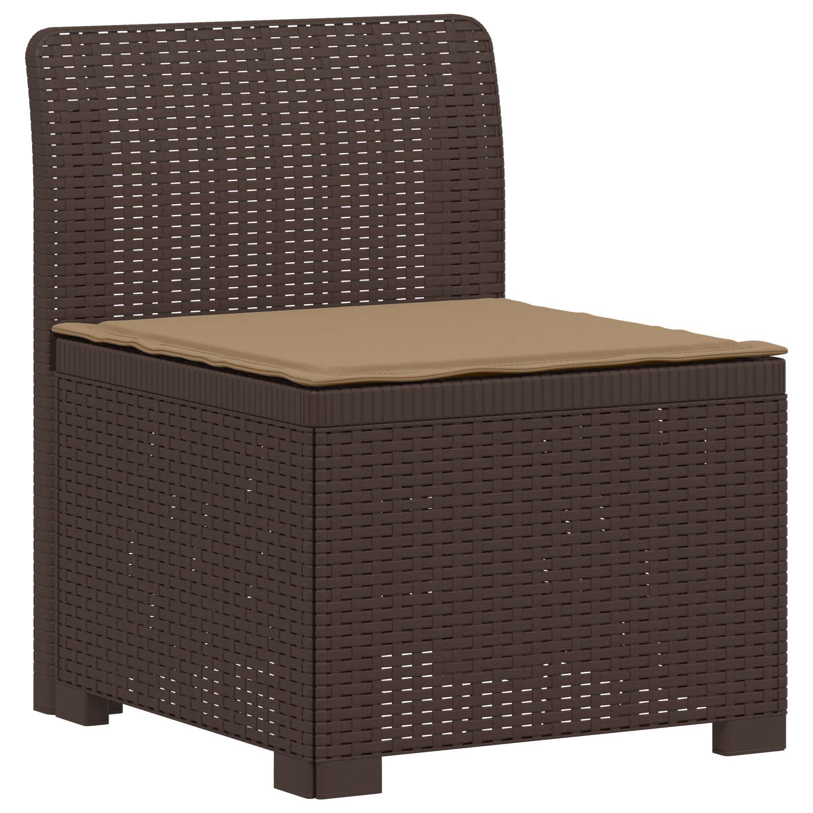 Divano da Giardino 6 Posti con Cuscini Aspetto Rattan PP | homemem39