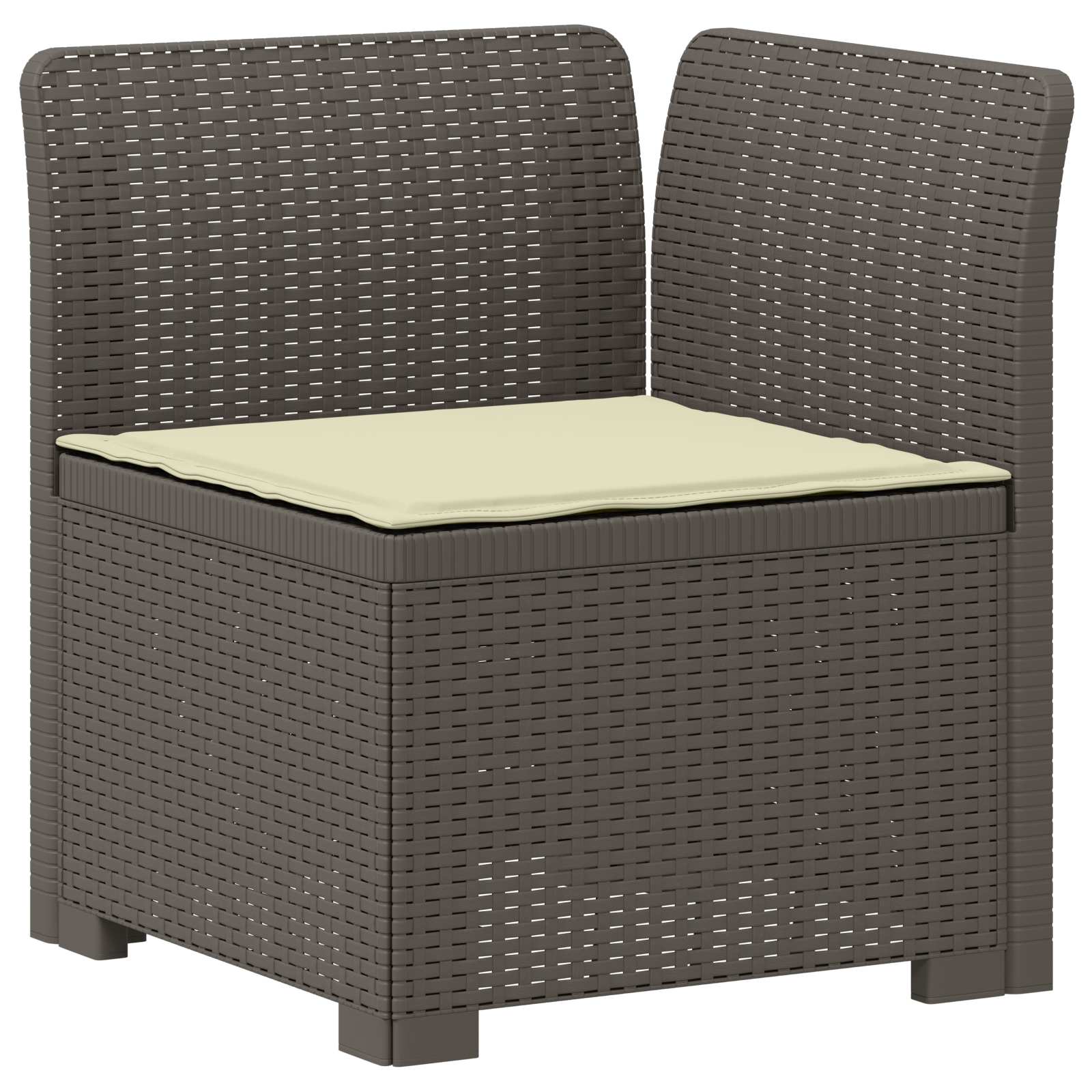 Divano da Giardino 6 Posti con Cuscini Aspetto Rattan PP | homemem39