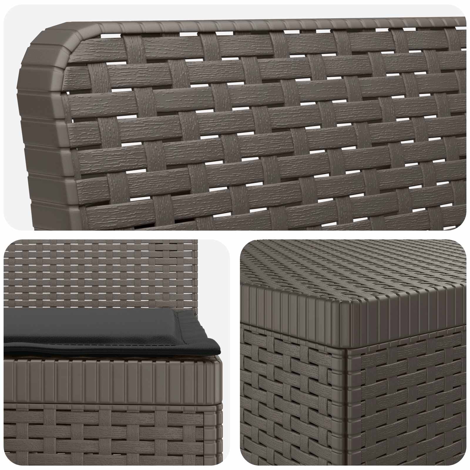 Divano da Giardino 6 Posti con Cuscini Aspetto Rattan PP | homemem39