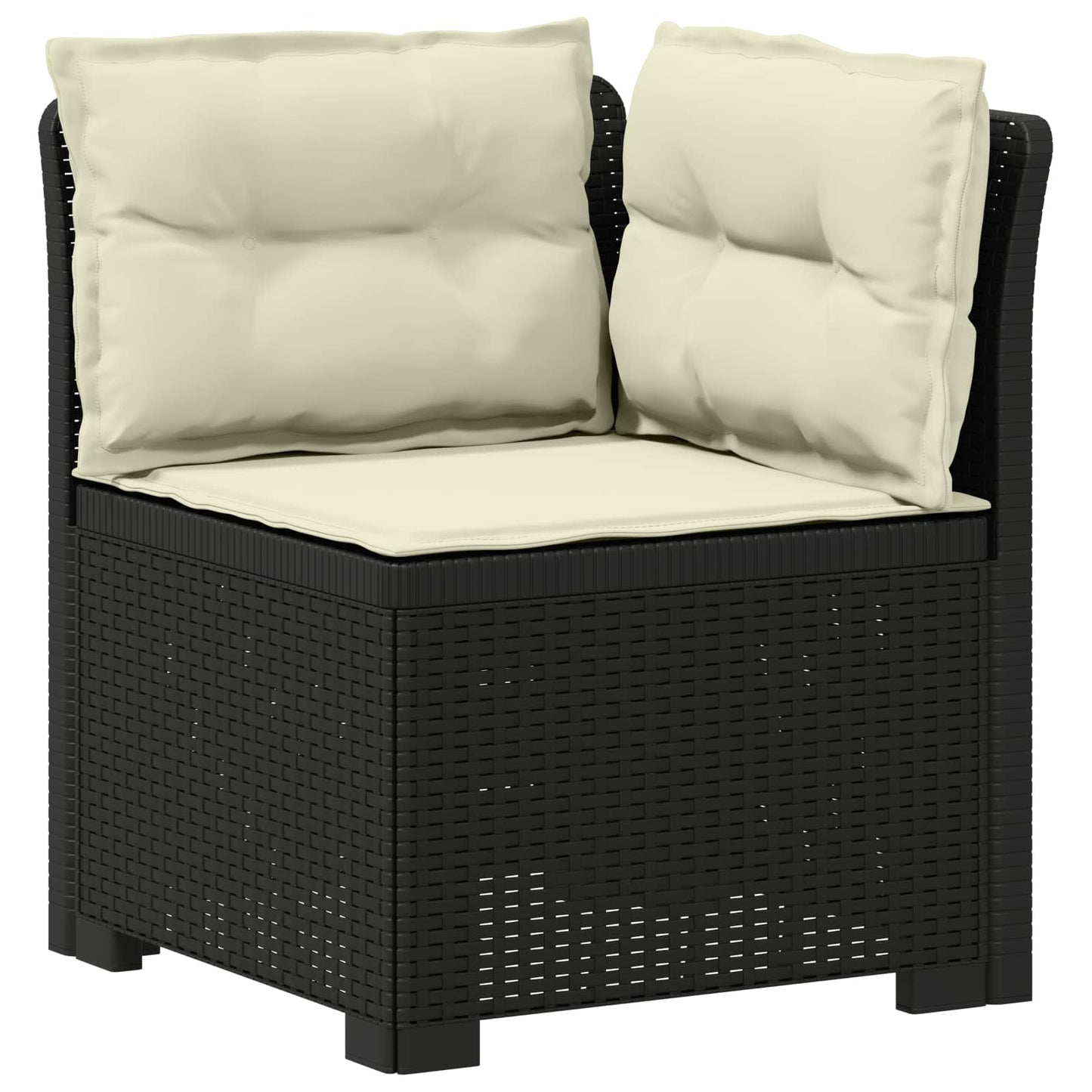 Divano da Giardino 6 Posti con Cuscini Aspetto Rattan PP | homemem39