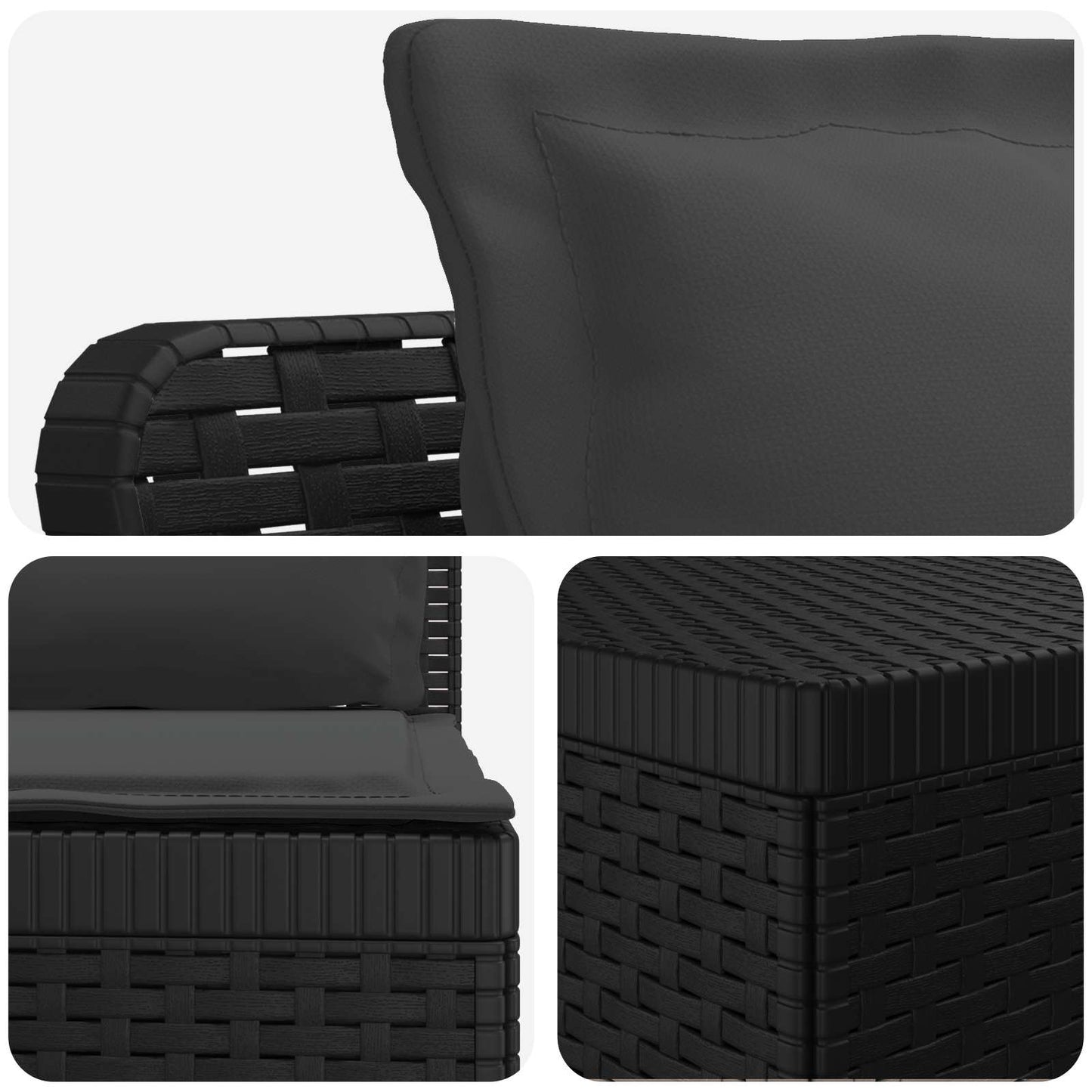 Divano da Giardino 6 Posti con Cuscini Aspetto Rattan PP | homemem39