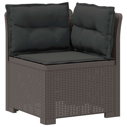 Divano 7 Posti da Giardino con Cuscini Aspetto Rattan PP | homemem39