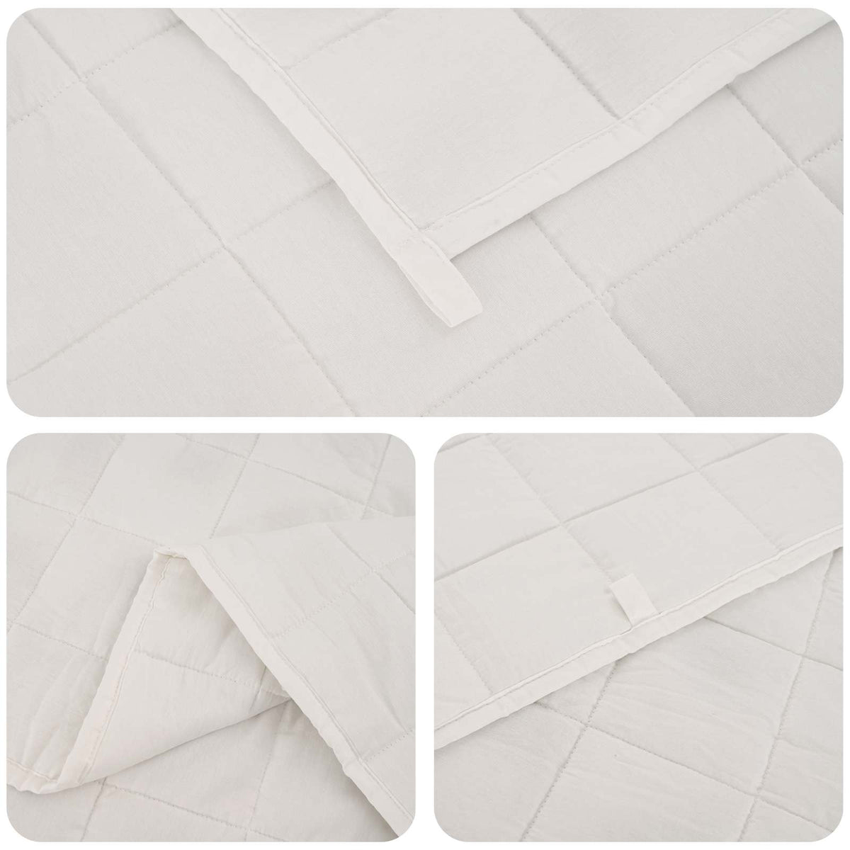 Coperta Ponderata Bianco 122 x 183 cm 9 kg 100% Cotone 205T | homemem39
