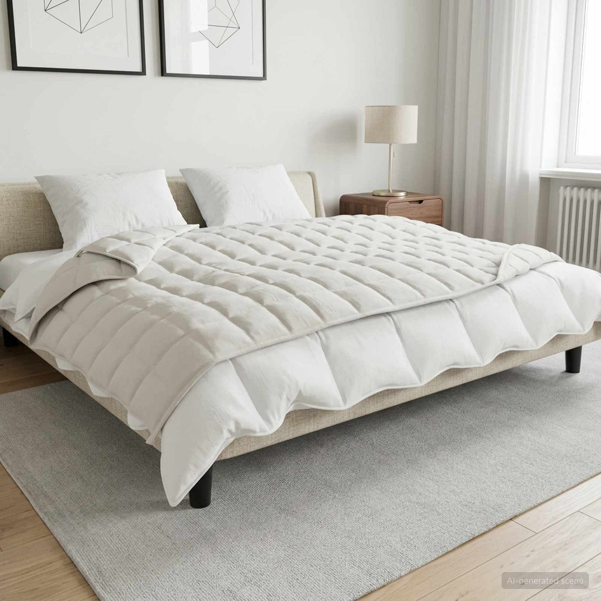 Coperta Ponderata Bianco 135 x 200 cm 6 kg 100% Cotone 205T