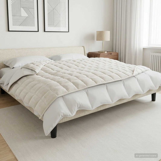 Coperta Ponderata Bianco 137 x 200 cm 6 kg 100% Cotone 205T | homemem39