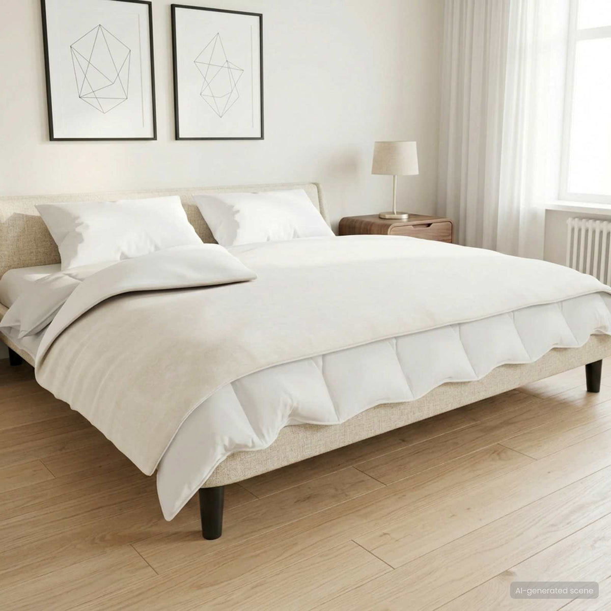 Coperta Ponderata Bianco 152 x 203 cm 11 kg 100% Cotone 205T