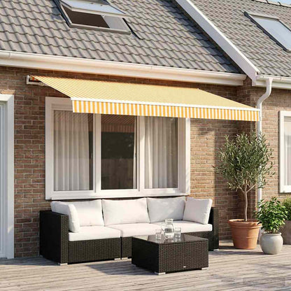 Telo di ricambio per tenda da sole Giallo e Bianco 350 x 250 cm | homemem39