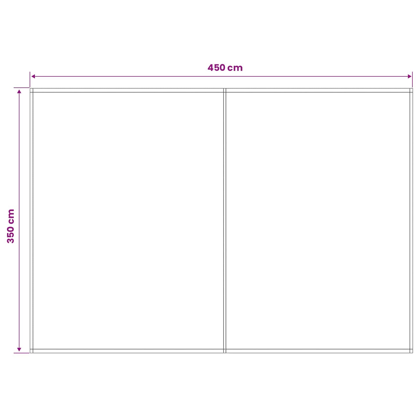 Telo di ricambio per tenda da sole Giallo e Bianco 450 × 350 cm | homemem39