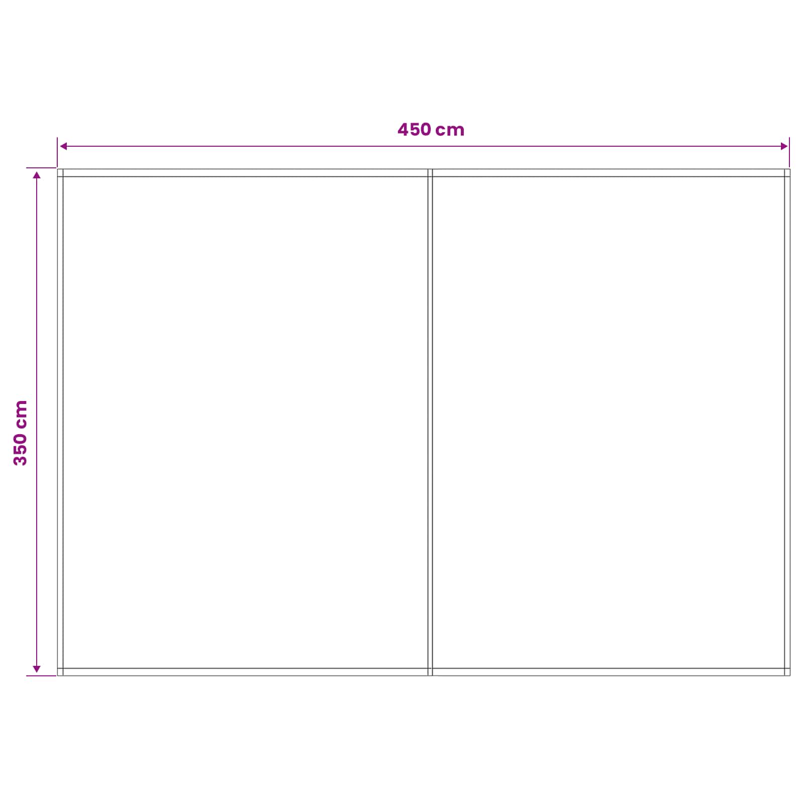 Telo di ricambio per tenda da sole Giallo e Bianco 450 × 350 cm | homemem39
