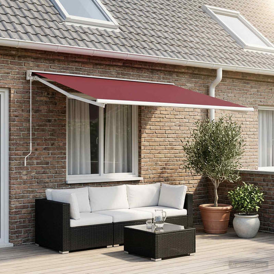 Telo di ricambio per tenda da sole Rosso Borgogna 400 × 350 cm | homemem39