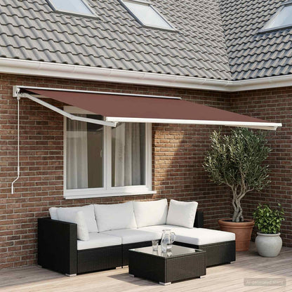 Telo di ricambio per tenda da sole Marrone 600 × 350 cm | homemem39