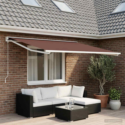 Telo di ricambio per tenda da sole Marrone 600 × 350 cm | homemem39