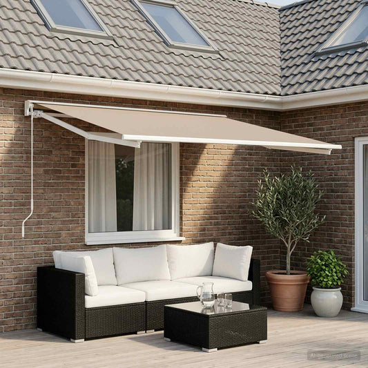 Telo di ricambio per tenda da sole Beige 300 x 250 cm - homemem39