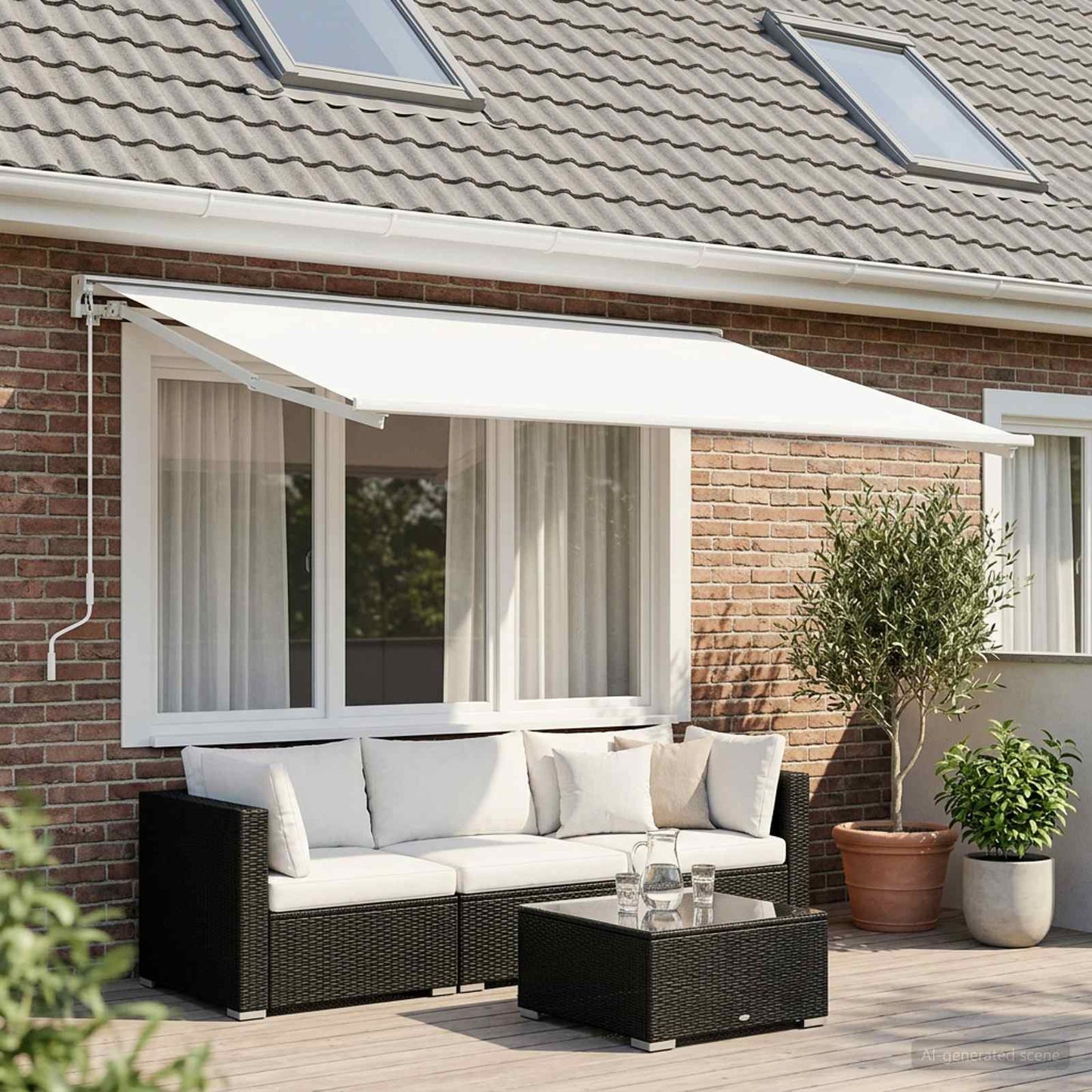 Telo di ricambio per tenda da sole Bianco 300 x 250 cm | homemem39