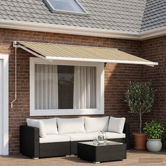 Telo di ricambio per tenda da sole Verde e Giallo 400 × 350 cm - homemem39