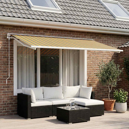 Telo di ricambio per tenda da sole Verde e Giallo 400 × 350 cm