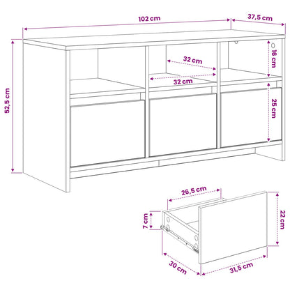 Mobile TV 102 x 37,5 x 52,5 cm Rovere Artigianale | homemem39
