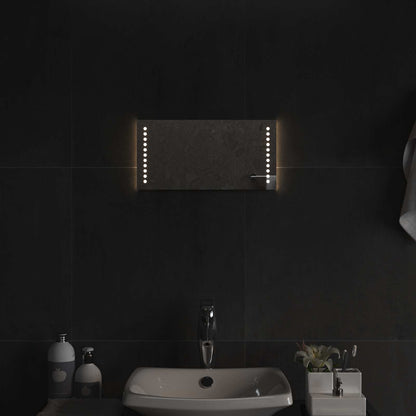 Specchio da bagno LED Trasparente 40 x 20 cm vetro temperato