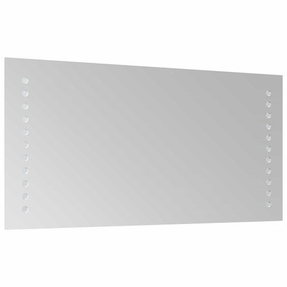 Specchio da bagno LED Trasparente 40 x 20 cm vetro temperato