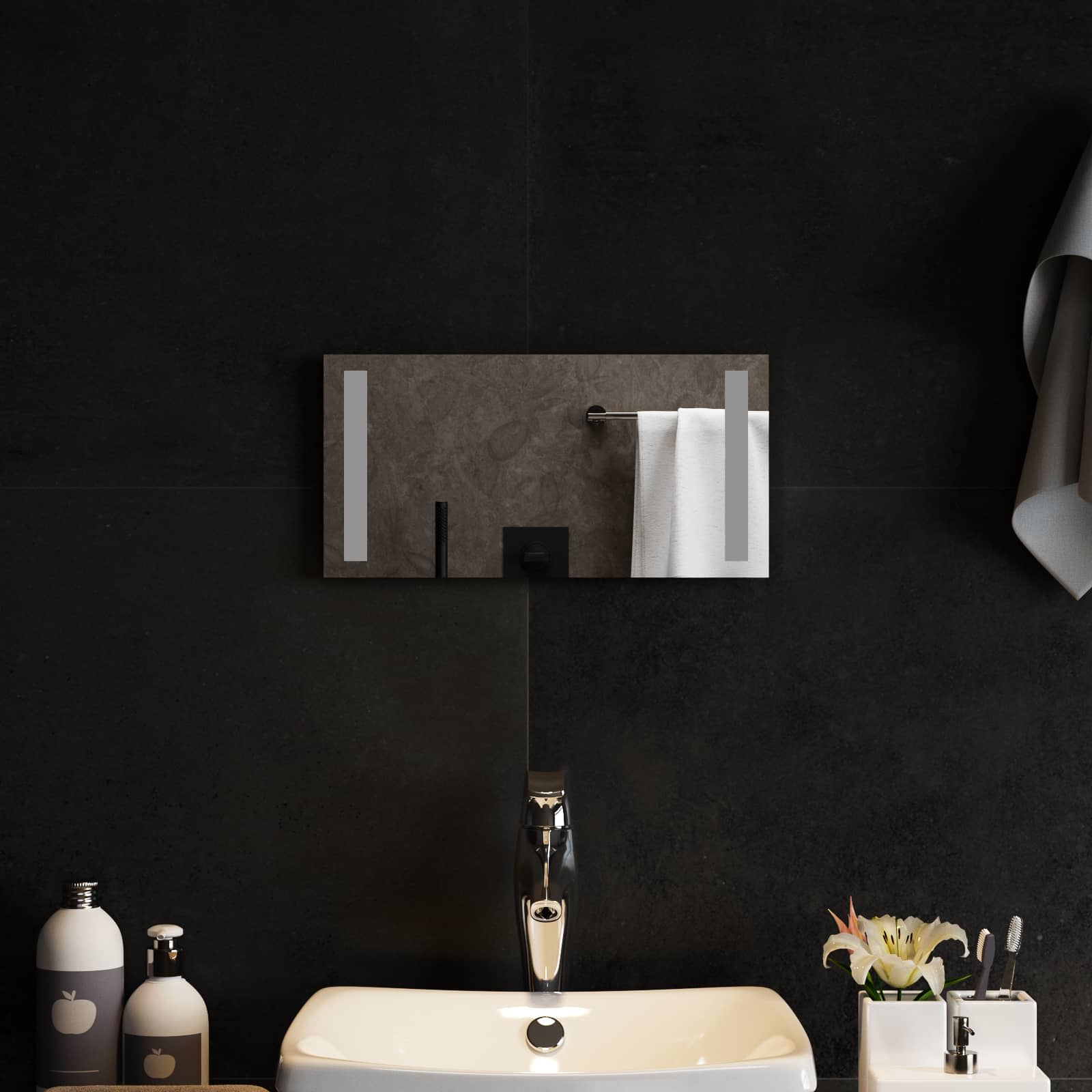Specchio da bagno LED Trasparente 40 x 20 cm vetro temperato | homemem39