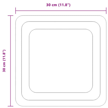Specchio da bagno LED Trasparente 30 x 30 cm vetro temperato | homemem39