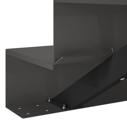 Scala da giardino a 2 gradini 80,5 x 56,5 x 34 cm Acciaio Nero | homemem39