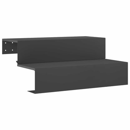 Scala da giardino a 2 gradini 80,5 x 56,5 x 34 cm Acciaio Nero | homemem39