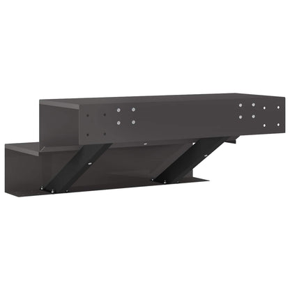 Scala da giardino a 2 gradini 80,5 x 56,5 x 34 cm Acciaio Nero | homemem39