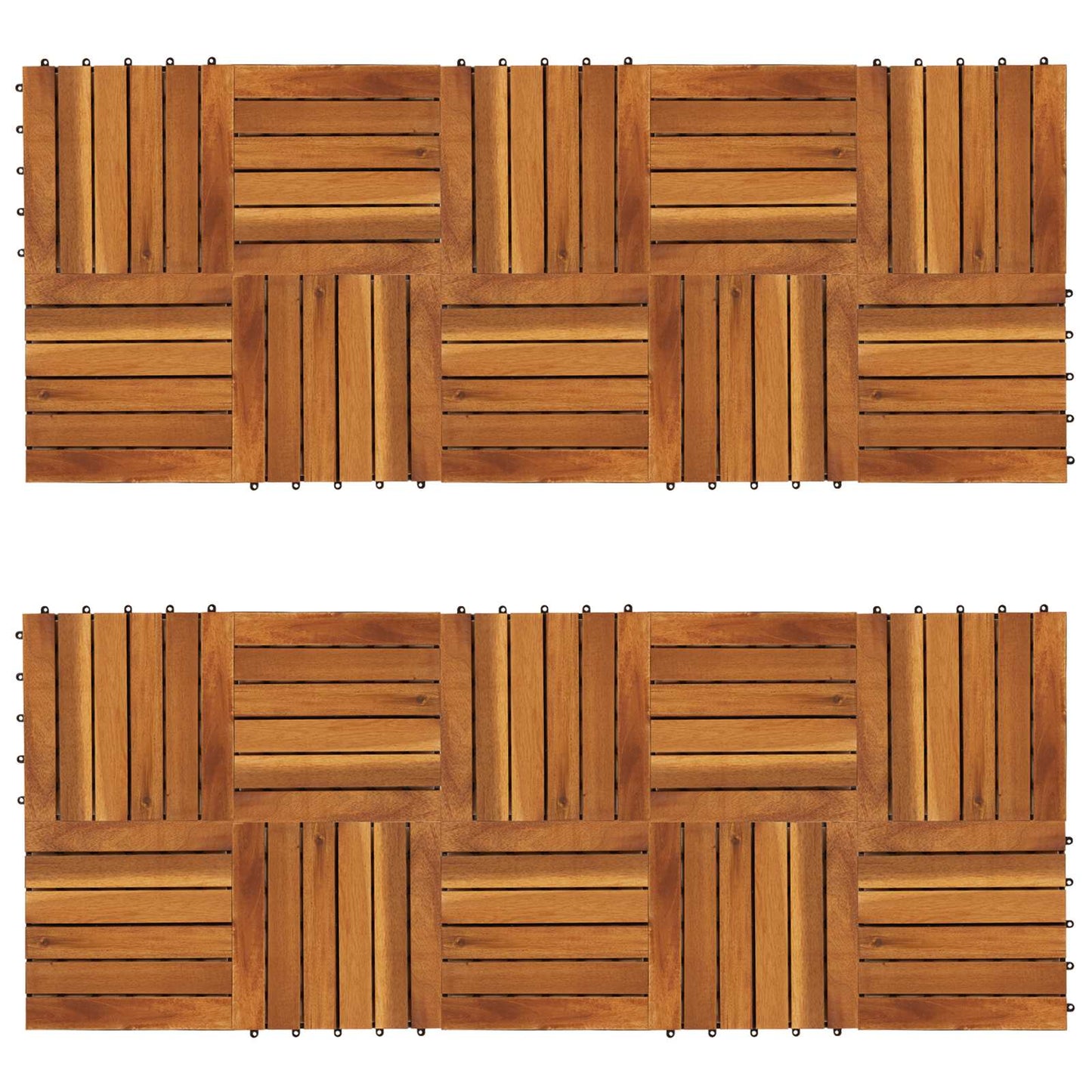 Piastrella per Decking 20 pcs Marrone 30 x 30 cm