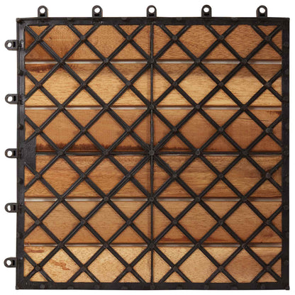 Piastrella per Decking 30 pcs Marrone 30 x 30 cm | homemem39