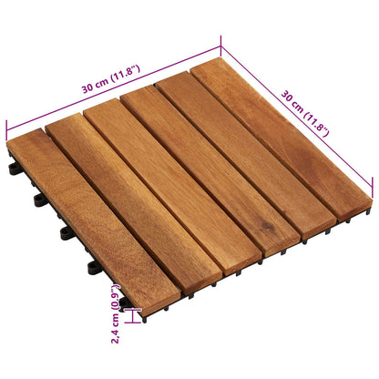 Piastrella per Decking 30 pcs Marrone 30 x 30 cm | homemem39