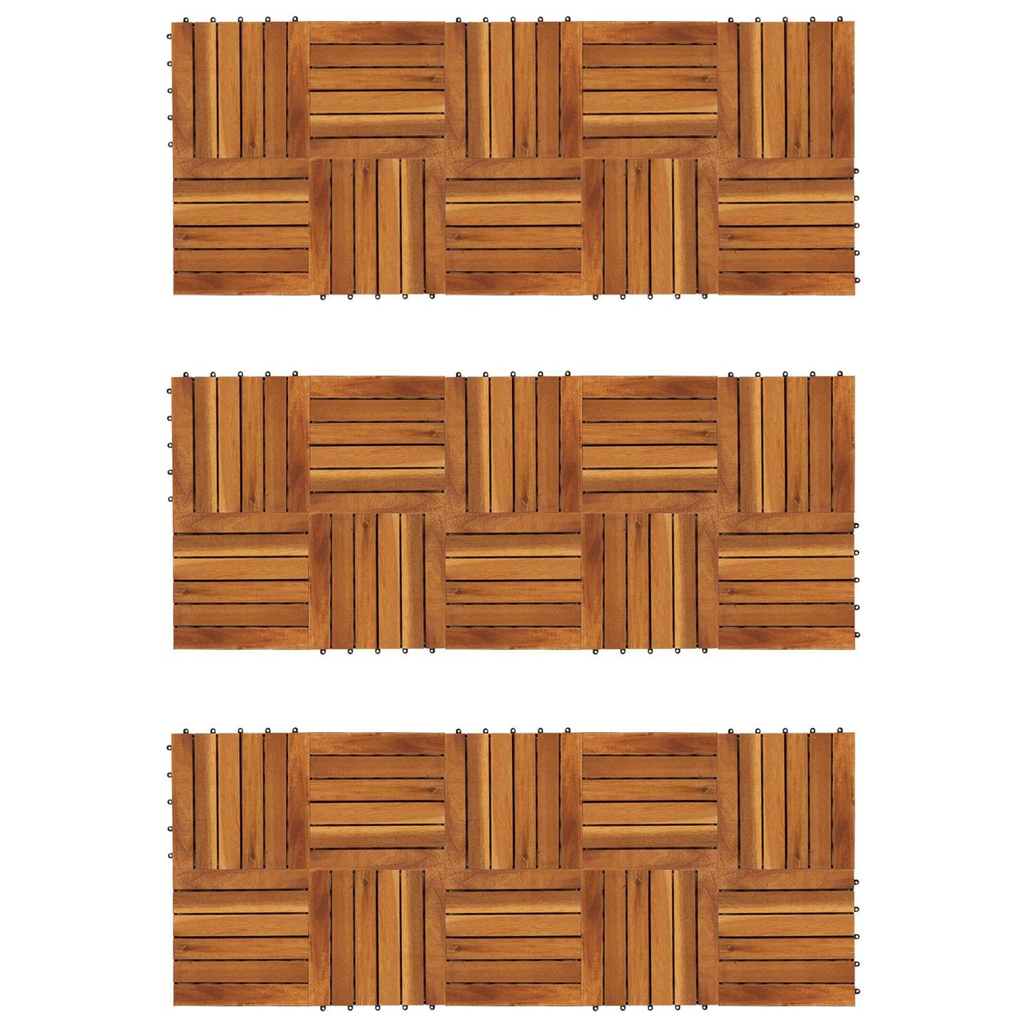 Piastrella per Decking 30 pcs Marrone 30 x 30 cm | homemem39