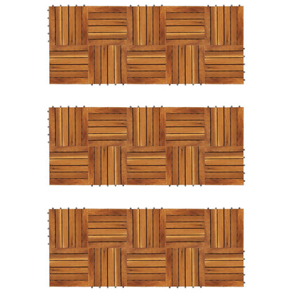 Piastrella per Decking 30 pcs Marrone 30 x 30 cm | homemem39