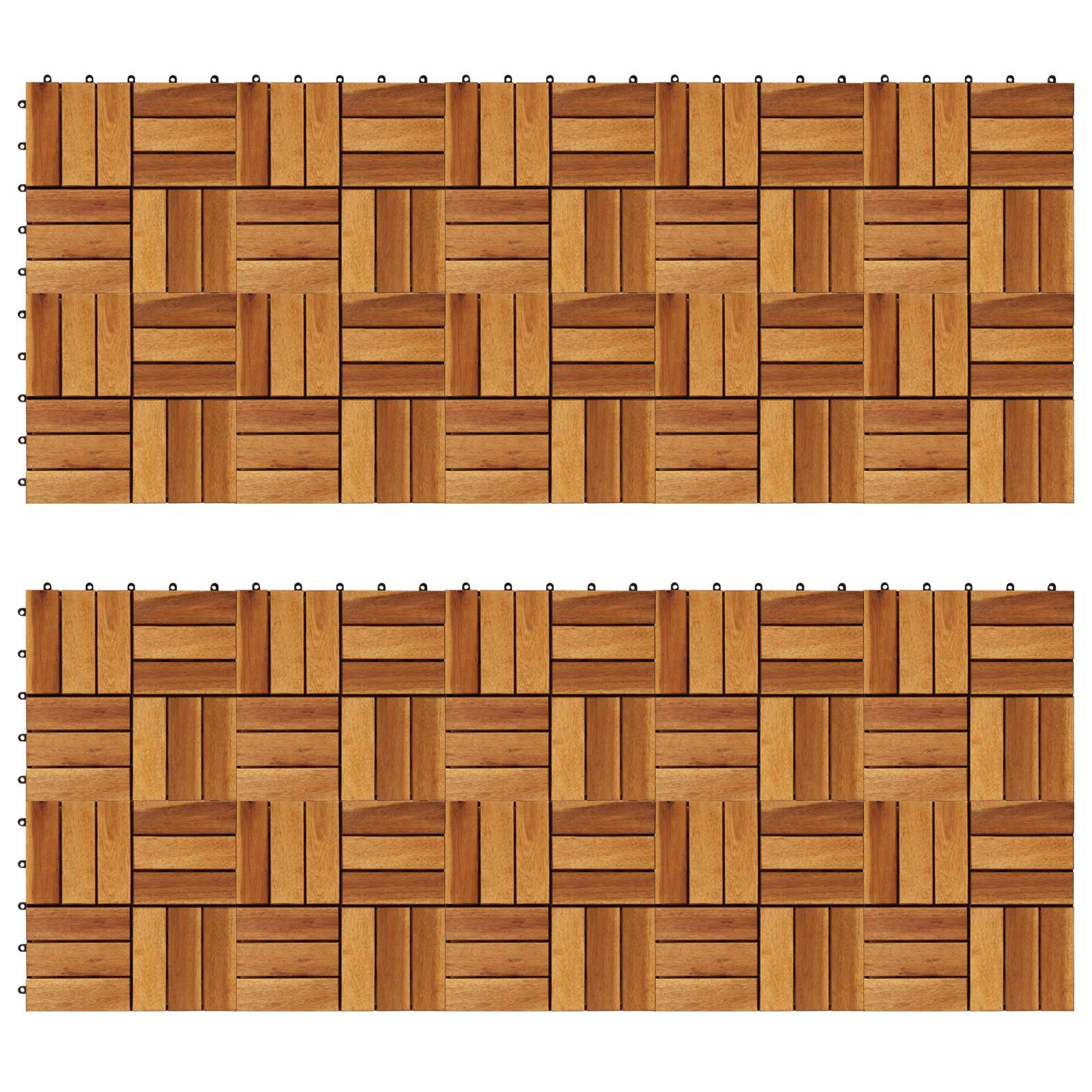 Piastrella per Decking 20 pcs Marrone 30 x 30 cm | homemem39