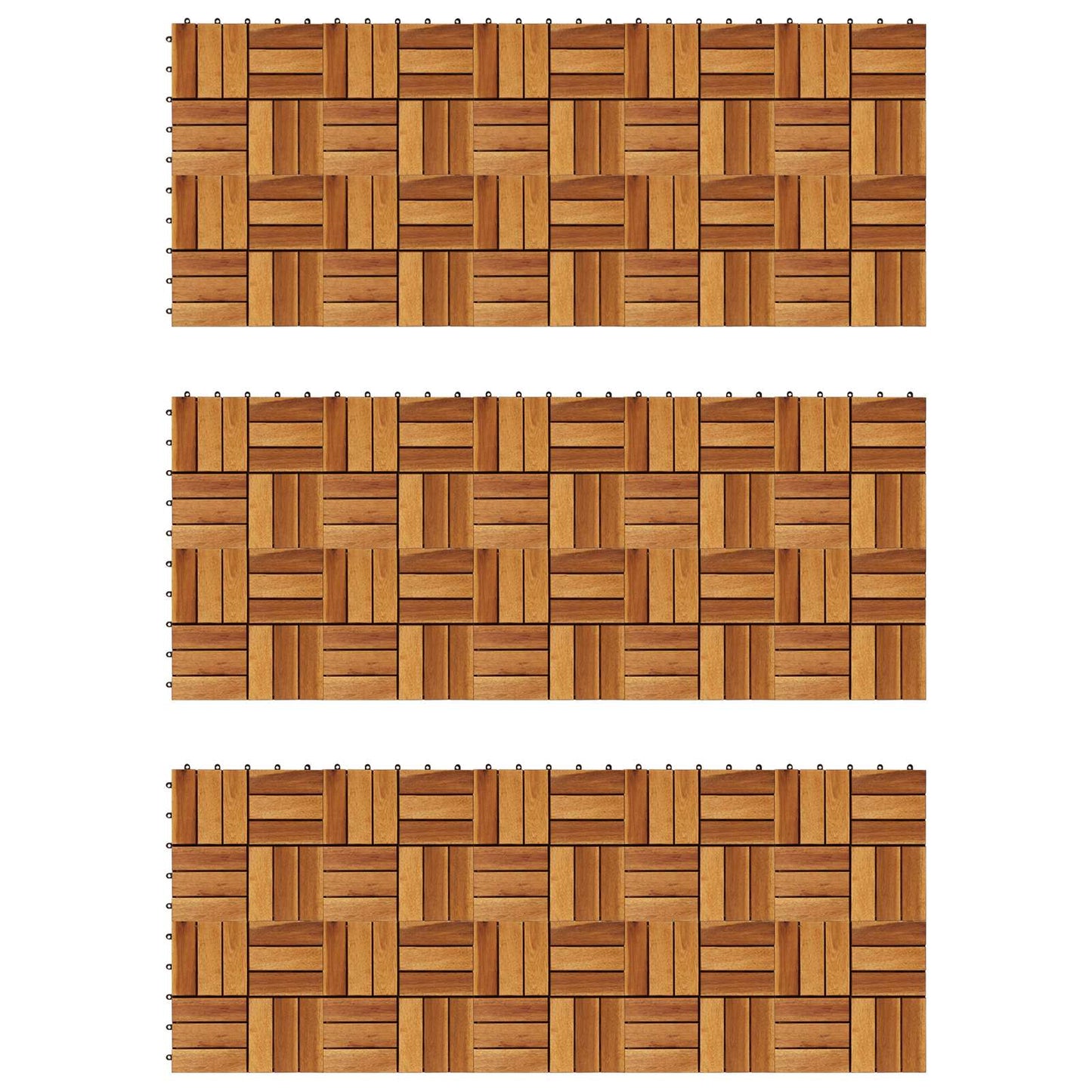 Piastrella per Decking 30 pcs Marrone 30 x 30 cm | homemem39