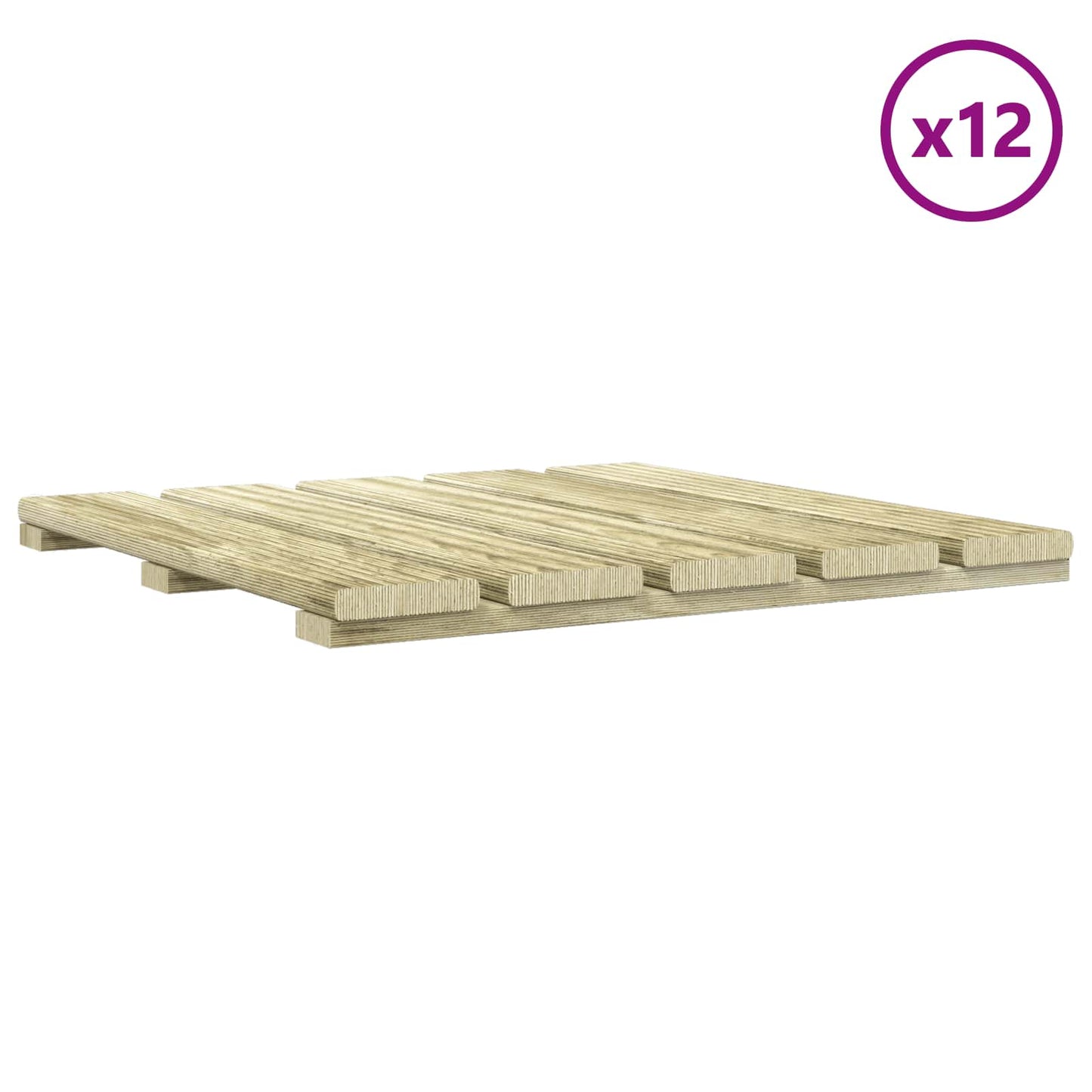 Piastrella per Decking 12 pcs Verde 50 x 50 cm | homemem39