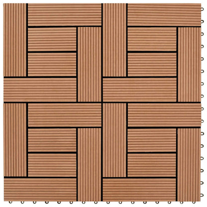Piastrella per Decking 22 pcs Marrone 30 x 30 cm WPC | homemem39