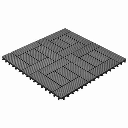 Piastrella per Decking 22 pcs Grigio 30 x 30 cm WPC | homemem39