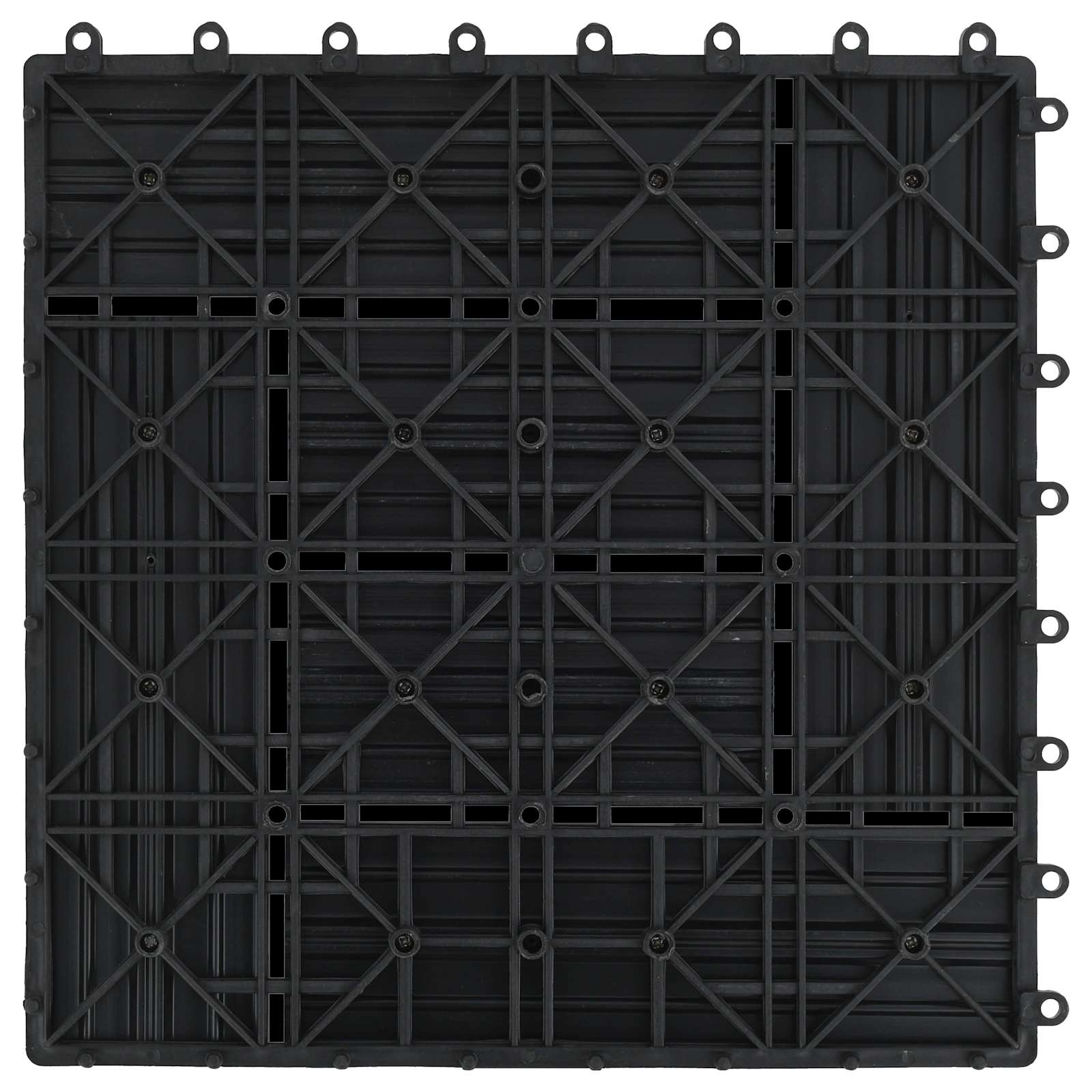 Piastrella per Decking 22 pcs Nero 30 x 30 cm WPC | homemem39