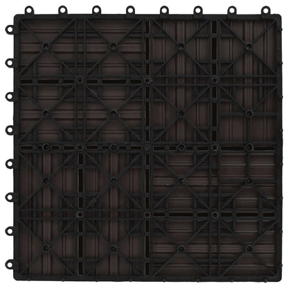 Piastrella per Decking 22 pcs Marrone Scuro 30 x 30 cm WPC | homemem39