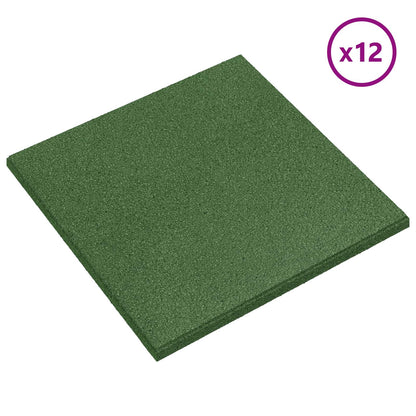 Piastrelle per Protezione dalle Cadute 12 pcs Verde 50 x 50 cm
